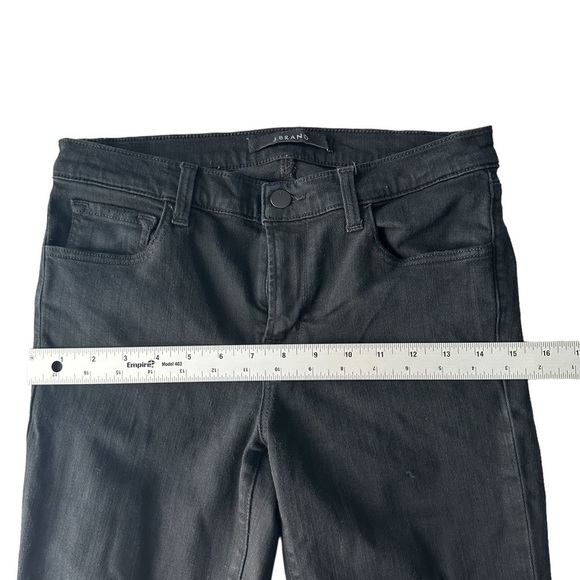 J Brand Capri mid rise size 28 sharkbite raw hem distressed skinny jeans black - Picture 7 of 13